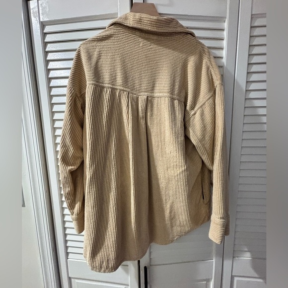 Faherty Beige Corduroy Women’s Jacket Size L Cabincore Coastal Cowgirl Western - Picture 6 of 7